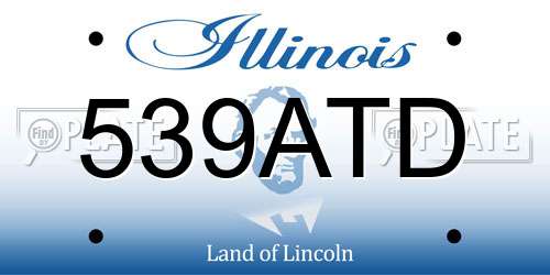 539ATD Illinois License Plate