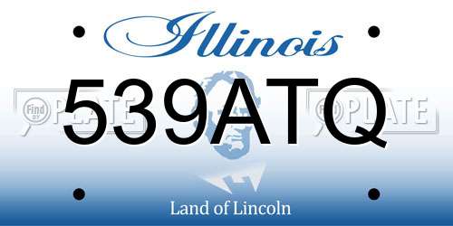 539ATQ Illinois License Plate
