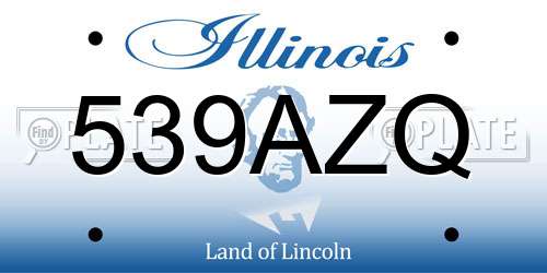 539AZQ Illinois License Plate
