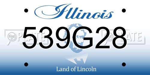 539G28 Illinois License Plate