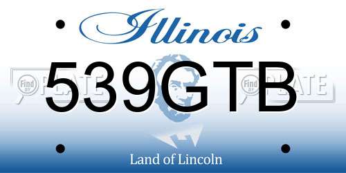 539GTB Illinois License Plate
