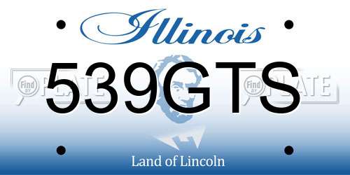 539GTS Illinois License Plate
