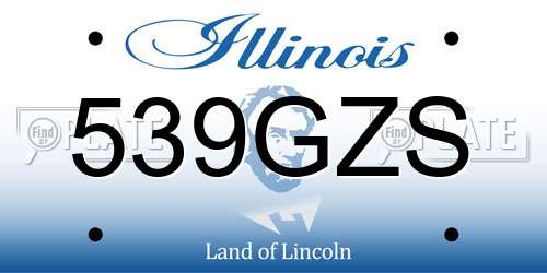 539GZS Illinois License Plate