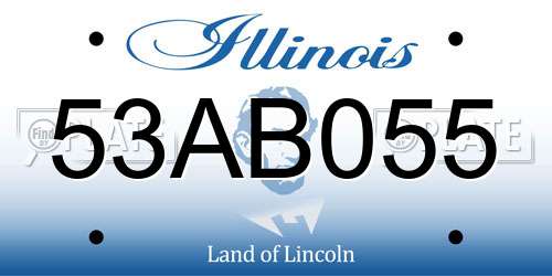 53AB055 Illinois License Plate