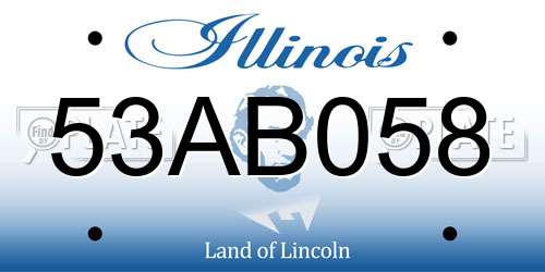 53AB058 Illinois License Plate