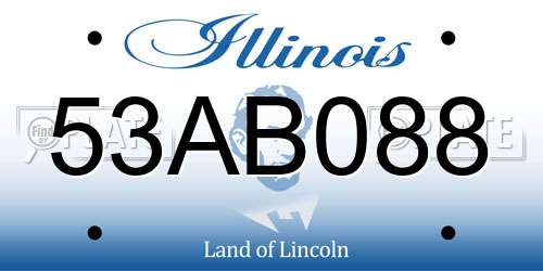 53AB088 Illinois License Plate