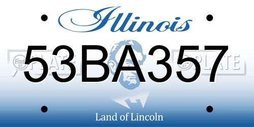 53BA357 Illinois License Plate