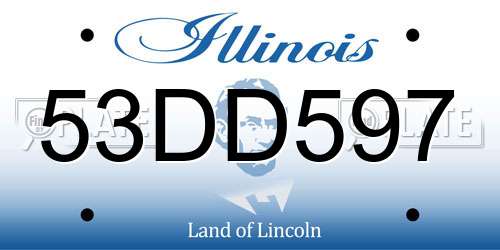 53DD597 Illinois License Plate