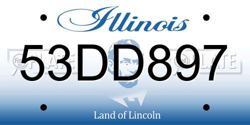 53DD897 Illinois License Plate