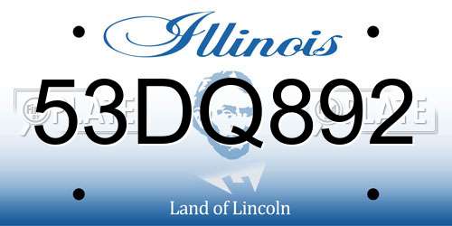 53DQ892 Illinois License Plate
