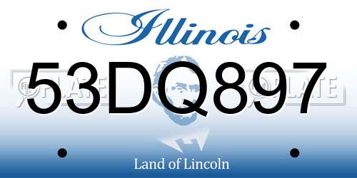 53DQ897 Illinois License Plate