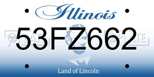 53FZ662 Illinois License Plate