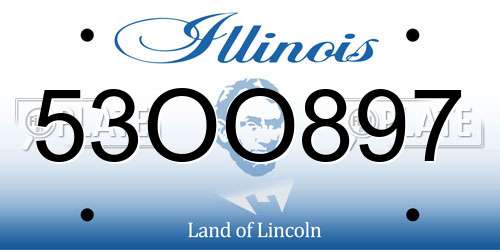 53OO897 Illinois License Plate
