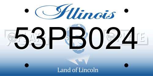 53PB024 Illinois License Plate