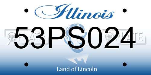 53PS024 Illinois License Plate