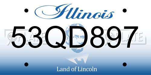 53QD897 Illinois License Plate