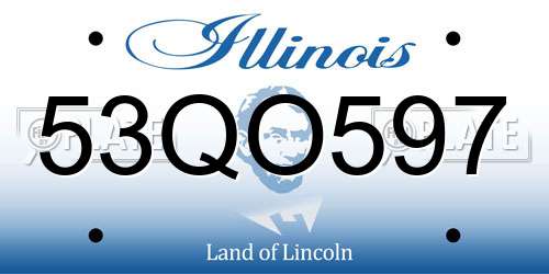 53QO597 Illinois License Plate