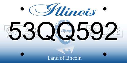 53QQ592 Illinois License Plate