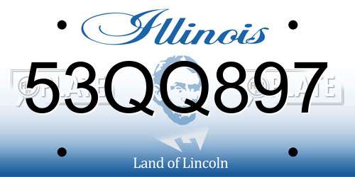 53QQ897 Illinois License Plate