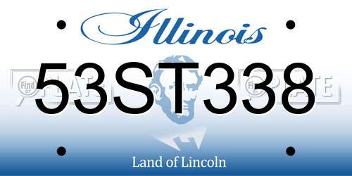 53ST338 Illinois License Plate