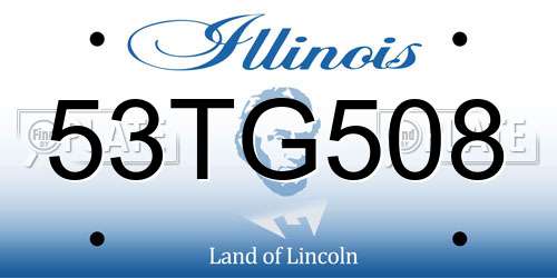53TG508 Illinois License Plate