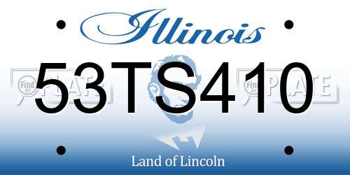 53TS410 Illinois License Plate
