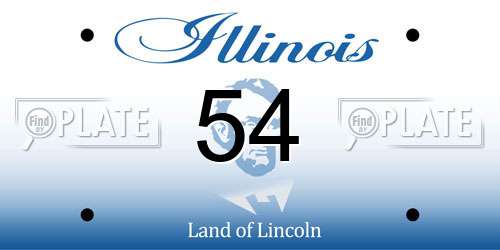 54 Illinois License Plate