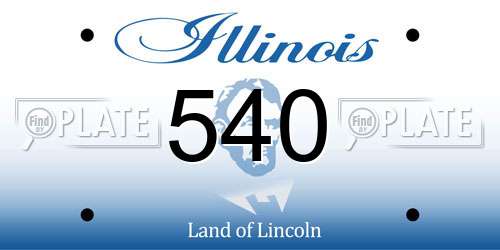 540 Illinois License Plate
