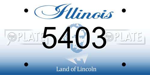 5403 Illinois License Plate