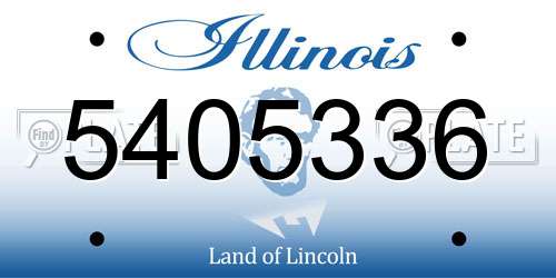 5405336 Illinois License Plate