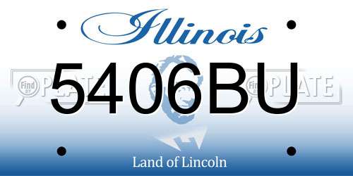 5406BU Illinois License Plate