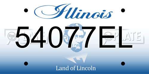 54077EL Illinois License Plate