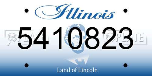 5410823 Illinois License Plate