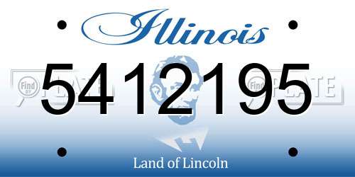 5412195 Illinois License Plate