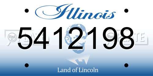 5412198 Illinois License Plate
