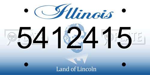 5412415 Illinois License Plate