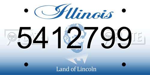 5412799 Illinois License Plate