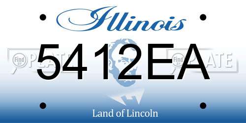 5412EA Illinois License Plate