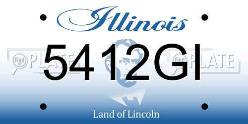 5412GI Illinois License Plate