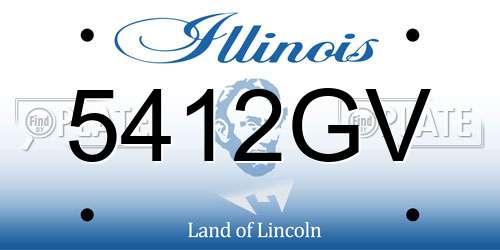 5412GV Illinois License Plate