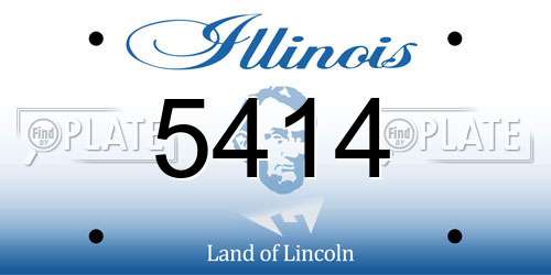 5414 Illinois License Plate