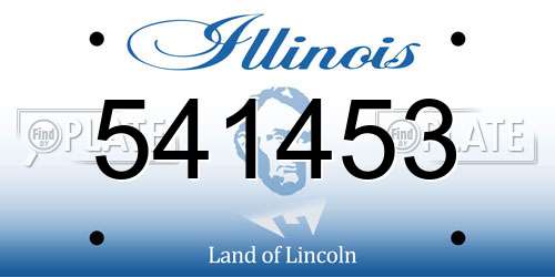 541453 Illinois License Plate