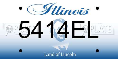 5414EL Illinois License Plate