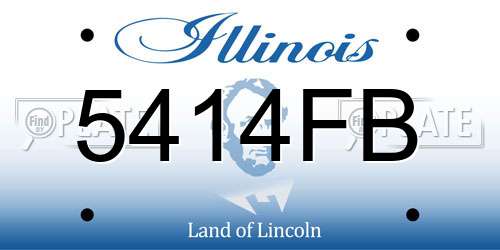 5414FB Illinois License Plate