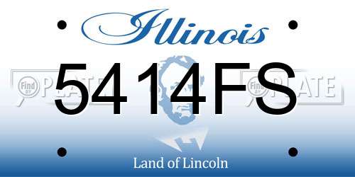5414FS Illinois License Plate