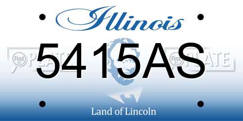 5415AS Illinois License Plate