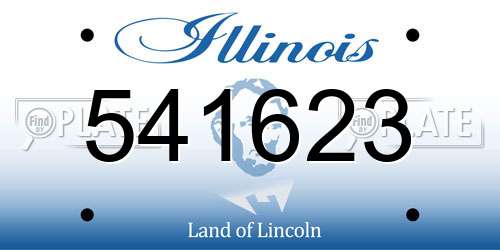 541623 Illinois License Plate