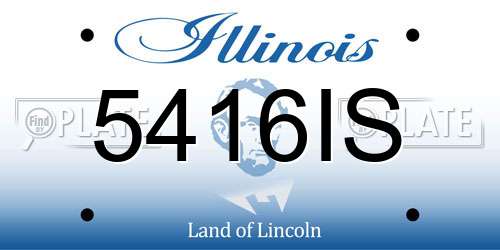 5416IS Illinois License Plate