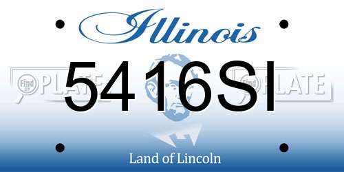 5416SI Illinois License Plate