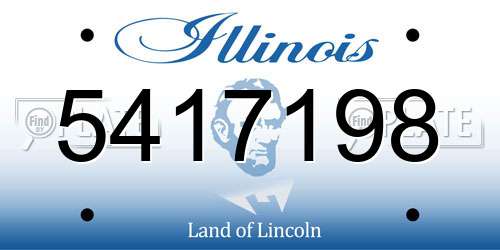 5417198 Illinois License Plate